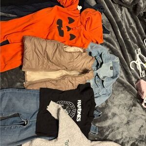 & Other Stories Kids Orange Jacket with Pumpkin Design